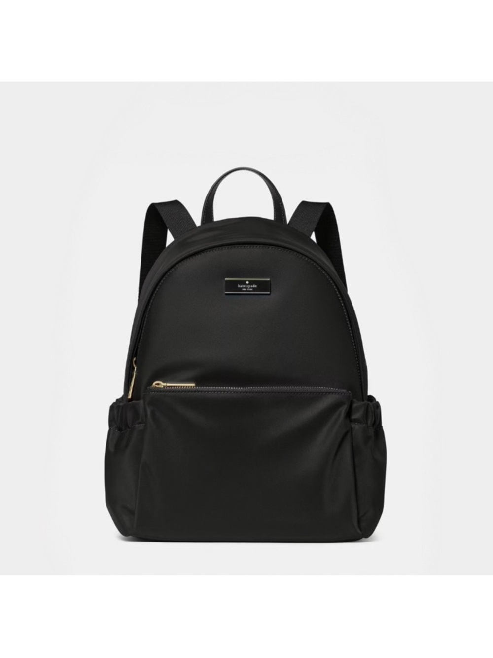Kate Spade New York Carter Nylon Medium Dome Backpack, Black NEW NWT